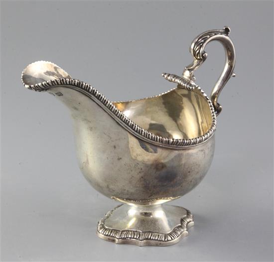 A George III silver sauceboat, London, 1767, 16.75 oz.